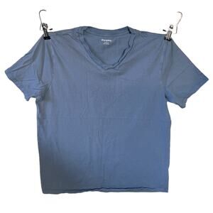 Old Navy Mens T Shirt Top Core V Neck Short Sleeve Soft Washed Cotton Blue Small